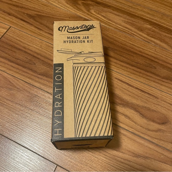 🆕 MASONTOPS Glass Water Bottle with Reversible Turquoise Neoprene Sleeve - Picture 8 of 9